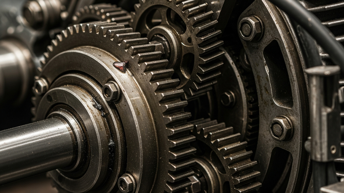 close up view of precision engineered electromechanical motor components